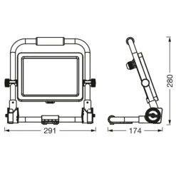 Ledvance LED-Worklight Value R-Stand spot 50W
