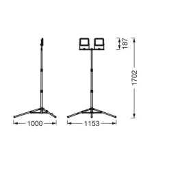Ledvance LED-Worklight Value Tripod 2-lamps 2 x 20 W