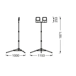 Ledvance LED-Worklight Value Tripod 2-lamps 2 x 30 W