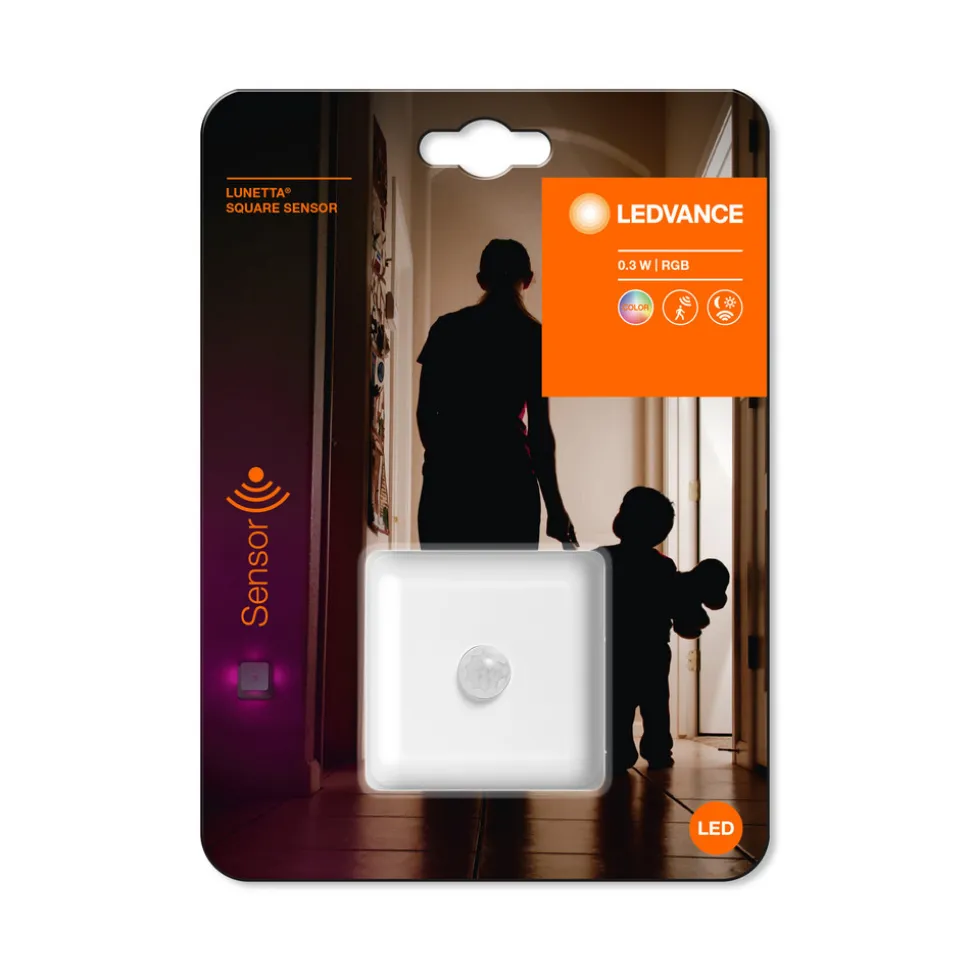 LEDVANCE Lunetta Square LED nachtlamp RGB sensor