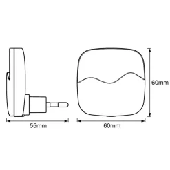 LEDVANCE Lunetta Wave LED-nachtlamp sensor