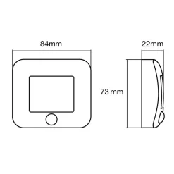 LEDVANCE Nightlux Hall nachtlamp met sensor zilver