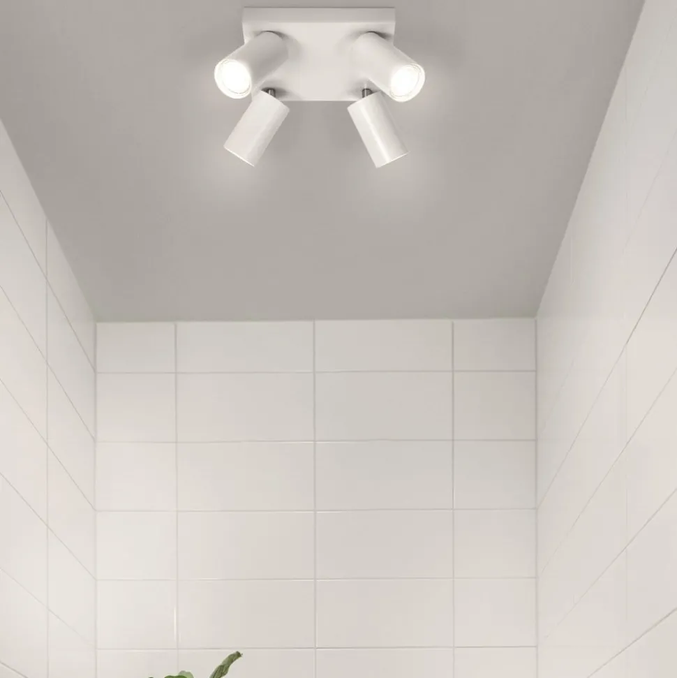 LEDVANCE Octagon LED spot, dimbaar, 4-lamps, vierkant, wit