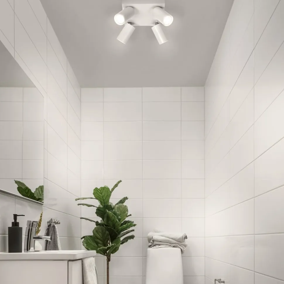 LEDVANCE Octagon LED spot, dimbaar, 4-lamps, vierkant, wit