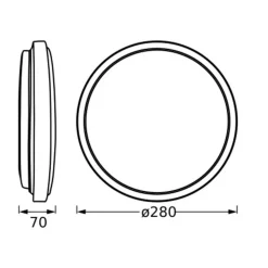 Ledvance Orbis London LED plafondlamp 28cm zwart