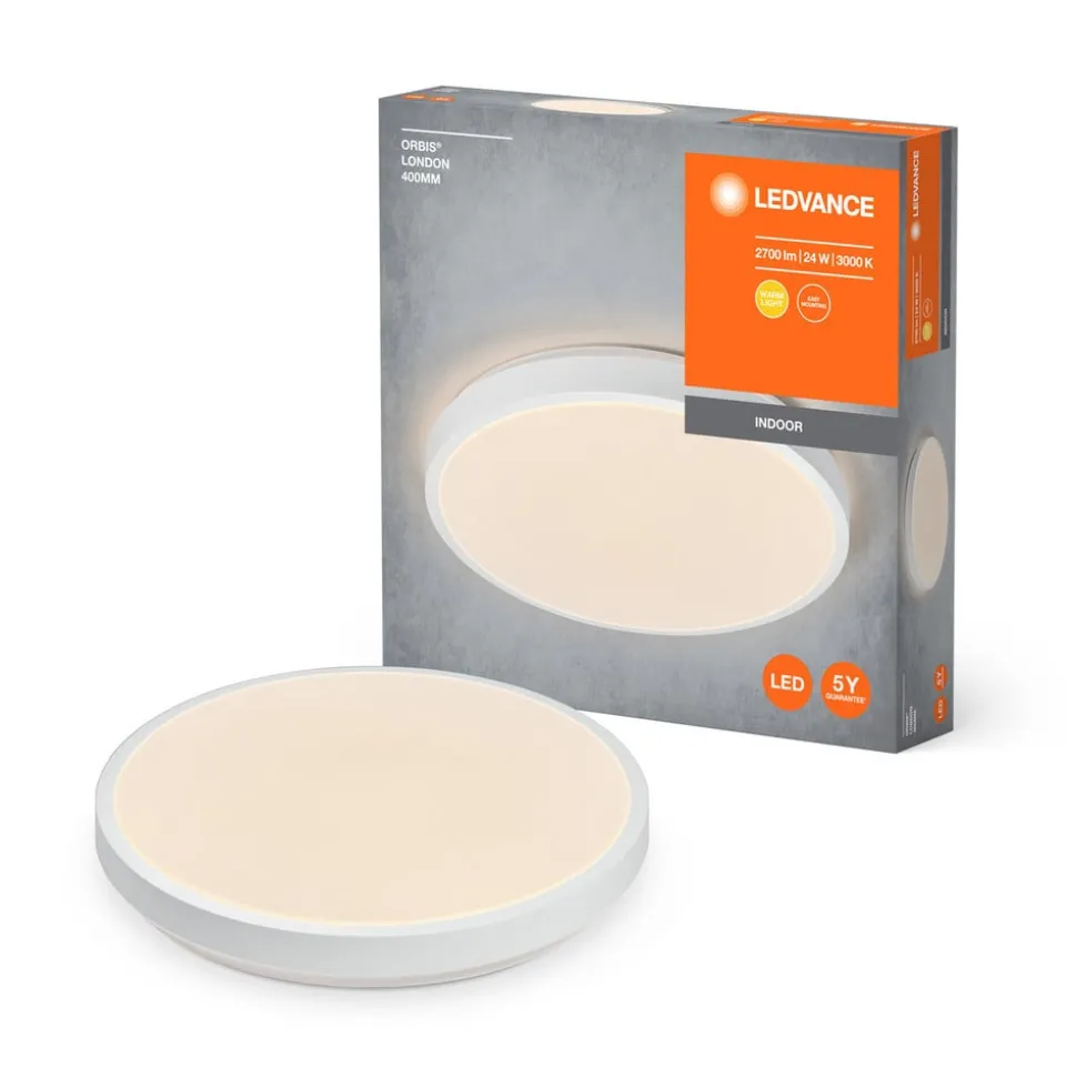 Ledvance Orbis London plafondlamp Ø 40cm wit