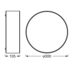 Ledvance Orbis Paris plafondlamp Ø 30cm beige