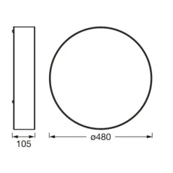 Ledvance Orbis Paris plafondlamp Ø 48cm wit
