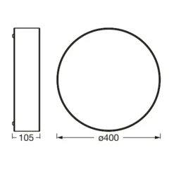 Ledvance Orbis Paris plafondlamp Ø 40cm wit
