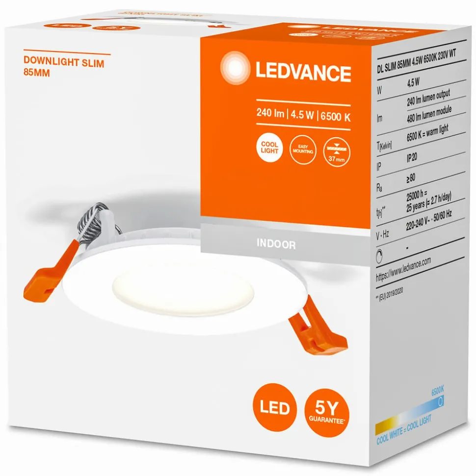 LEDVANCE Recess Slim LED inbouwlamp Ø8,5cm 6500K