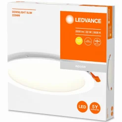 LEDVANCE Recess Slim LED inbouwlamp Ø22cm 3000K