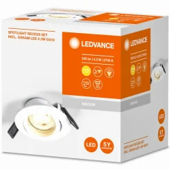 LEDVANCE Recess Twistlock inbouwlamp IP20 wit