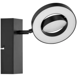 LEDVANCE Saturnus CCT LED wandspot, schakelaar, zwart