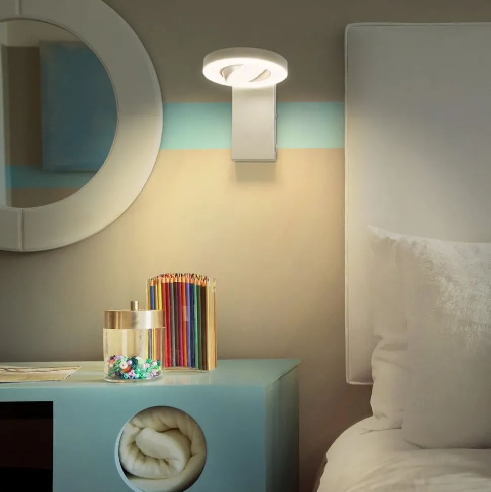 LEDVANCE Saturnus CCT LED wandspot, schakelaar, wit