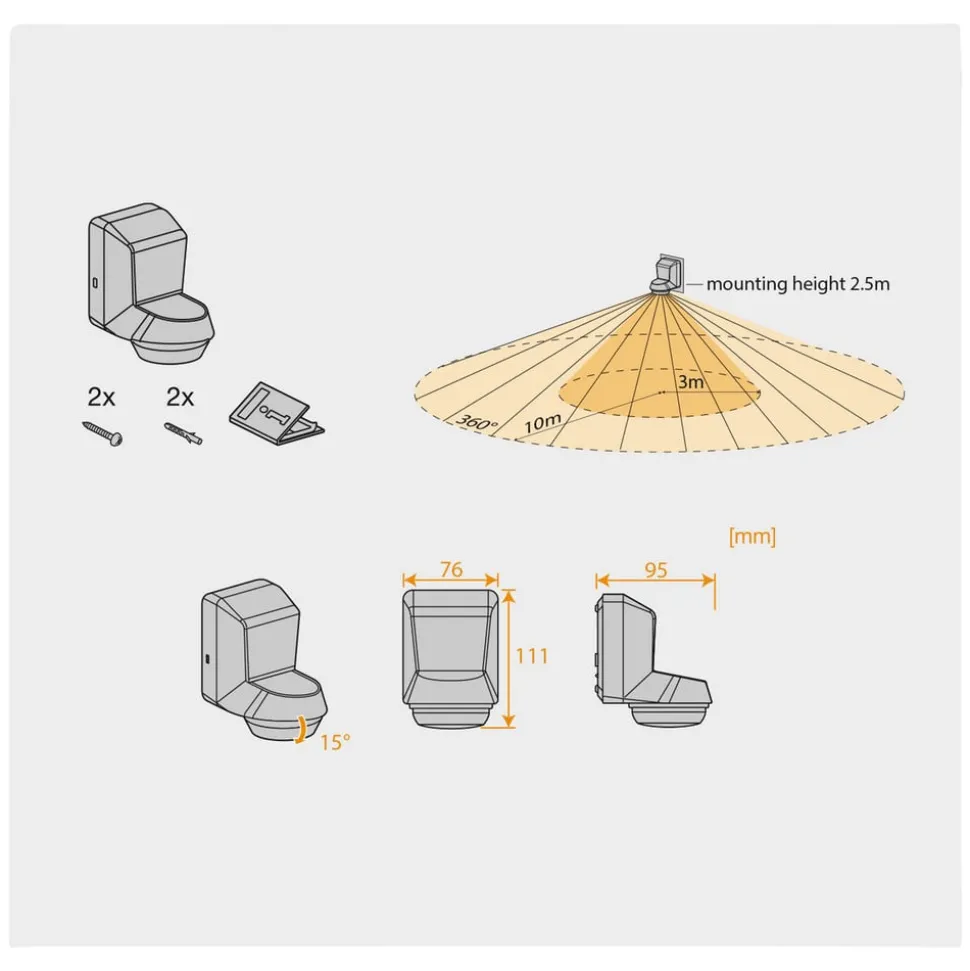 LEDVANCE Sensor Wall 360DEG IP55, wit