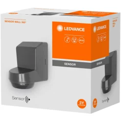 LEDVANCE Sensor Wall 360DEG IP55, donkergrijs