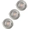 LEDVANCE Simple Dimbare LED spot in een set van 3, nikkel