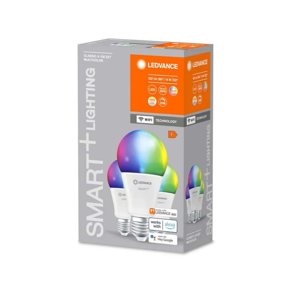 LEDVANCE SMART+ WiFi E27 14W Classic RGBW set van 3