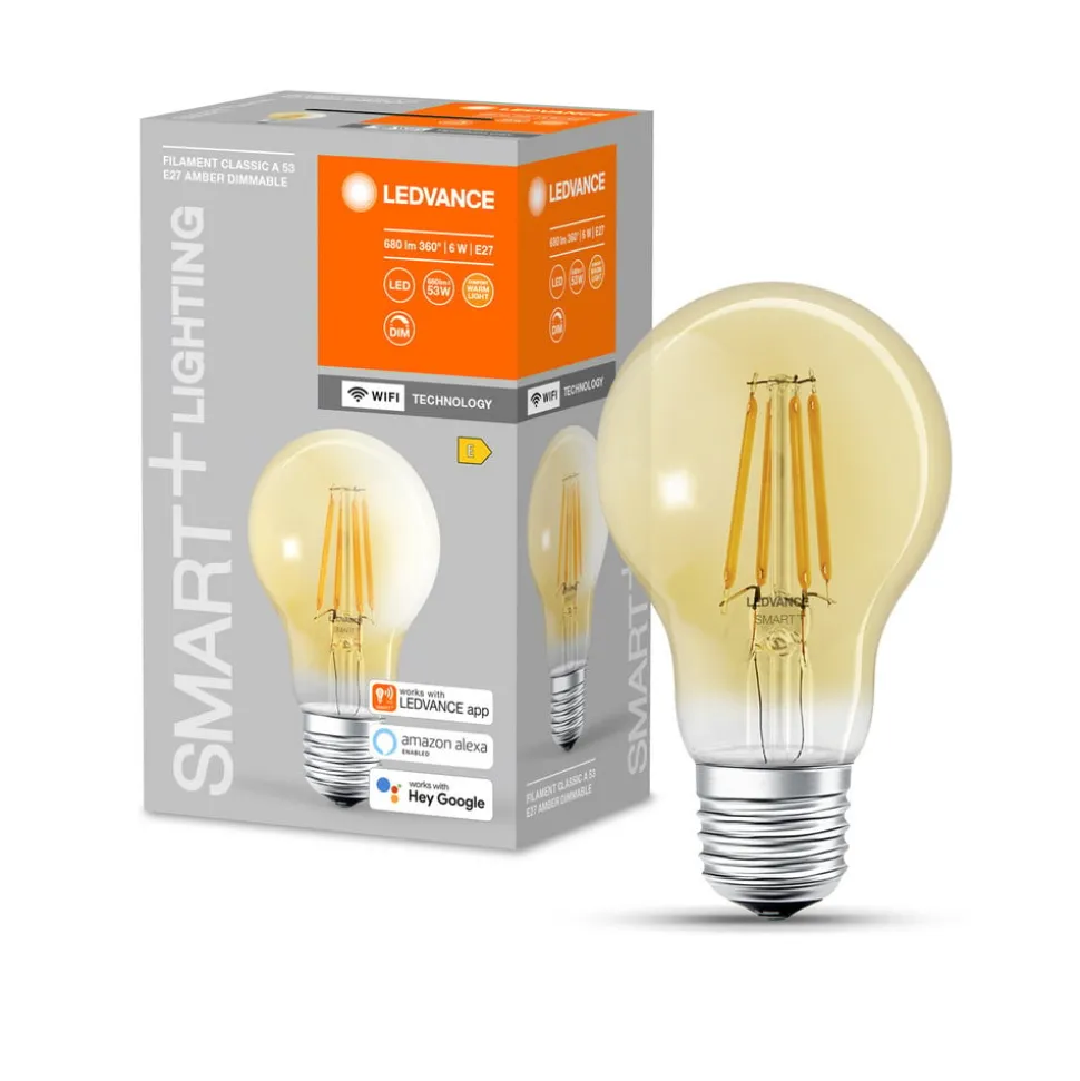 LEDVANCE SMART+ WiFi E27 6W Classic goud 2.400K