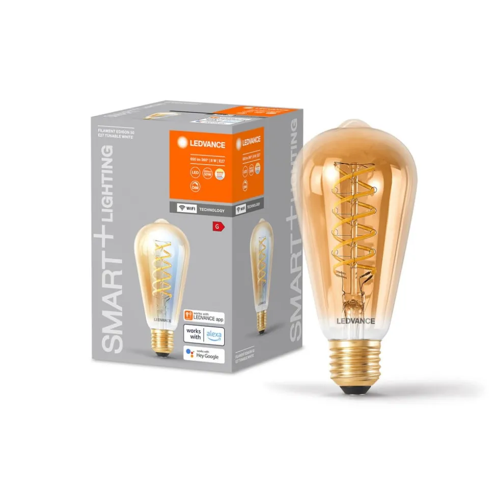 LEDVANCE SMART+ WiFi E27 8W Edison goud 822-850