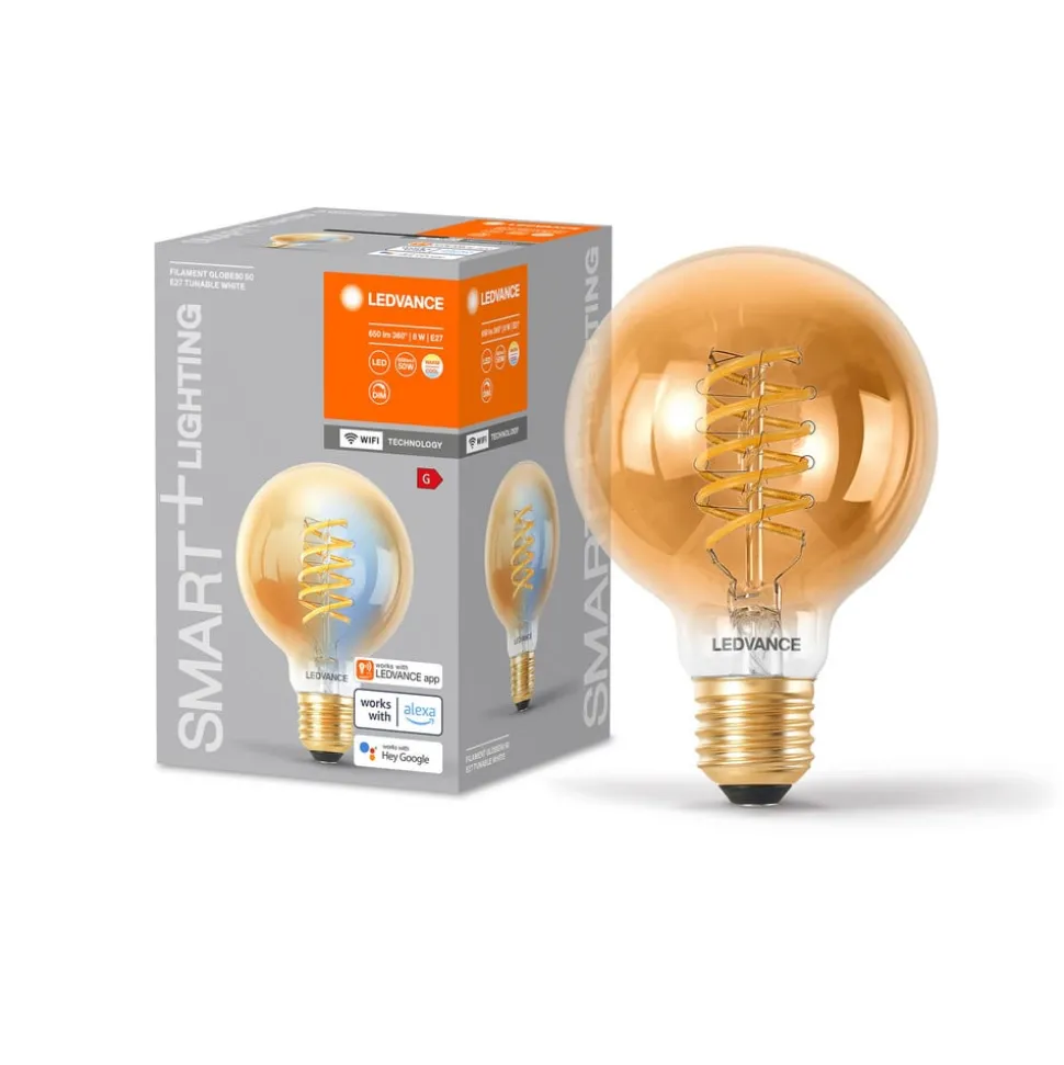 LEDVANCE SMART+ WiFi E27 8W LED G80 goud 822-850