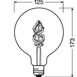 LEDVANCE SMART+ WiFi filament Globe RGBW E27 4,5W