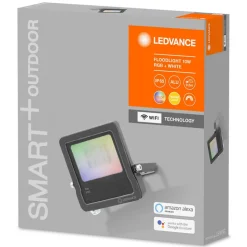 LEDVANCE SMART+ WiFi Floodlight, RGBW, grijs, 10W