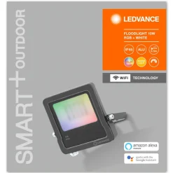 LEDVANCE SMART+ WiFi Floodlight, RGBW, grijs, 10W