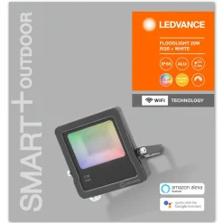 LEDVANCE SMART+ WiFi Floodlight, RGBW, grijs, 20W