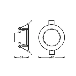 LEDVANCE SMART+ WiFi LED inbouwspot, 100°