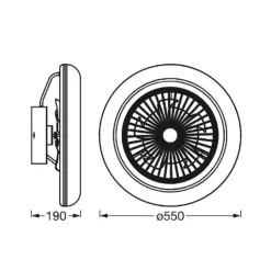 LEDVANCE SMART+ WiFi LED plafondventilator Round