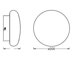 LEDVANCE SMART+ WiFi Orbis Wall Aqua IP44 Ø 20 cm