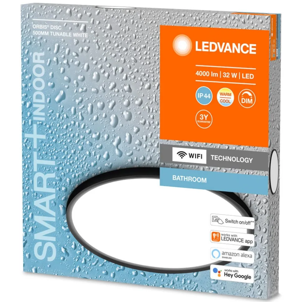 LEDVANCE SMART+ WiFi Orbis Disc, zwart, Ø 50 cm