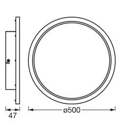 LEDVANCE SMART+ WiFi Orbis Disc, zwart, Ø 50 cm