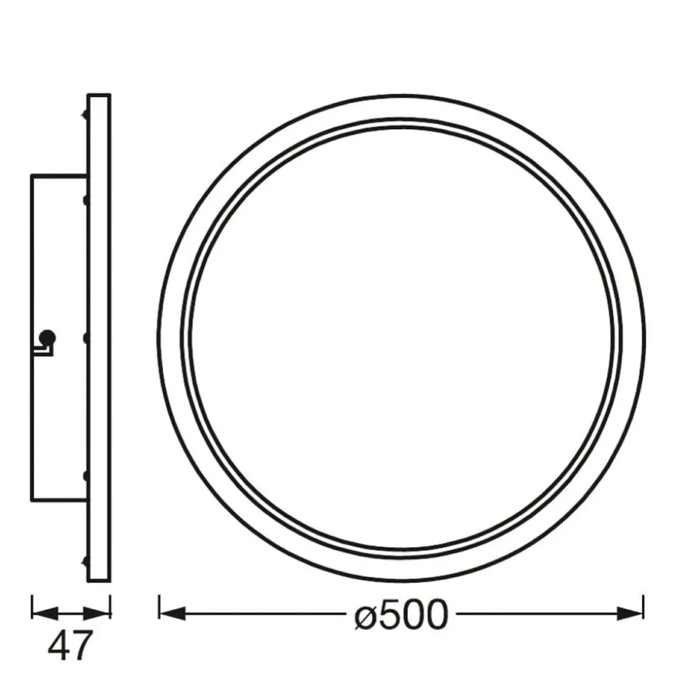 LEDVANCE SMART+ WiFi Orbis Disc, zwart, Ø 50 cm