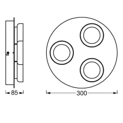 LEDVANCE SMART+ WiFi Orbis Wall Round, Ø 30 cm