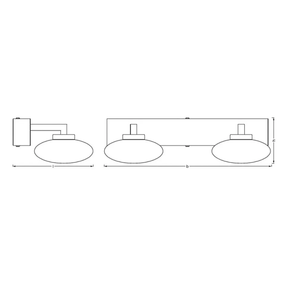 LEDVANCE SMART+ WiFi Orbis Wall Elypse, 2-lamps