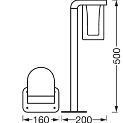 LEDVANCE SMART+ WiFi Outdoor Cascade, hoogte 50 cm