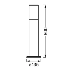 LEDVANCE SMART+ WiFi Outdoor Pipe Post hoogte 80cm