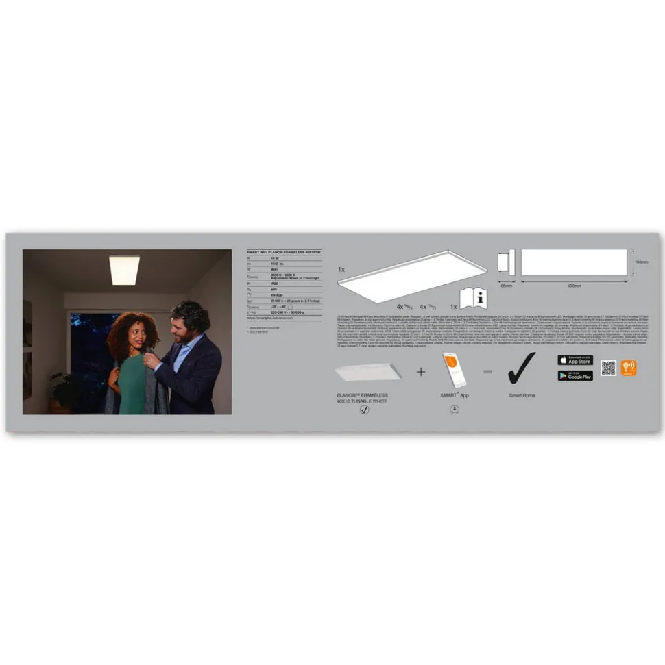 LEDVANCE SMART+ WiFi Planon LED paneel CCT 40x10cm