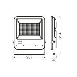 LEDVANCE SMART+ WiFi schijnwerper, RGBW zwart 100W