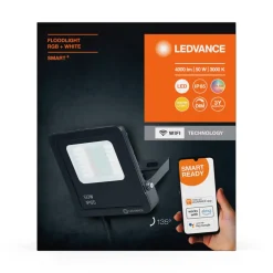 LEDVANCE SMART+ WiFi schijnwerper, RGBW zwart 50W