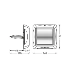 LEDVANCE Solar grondspies lamp Endura Style Utili, hoekig