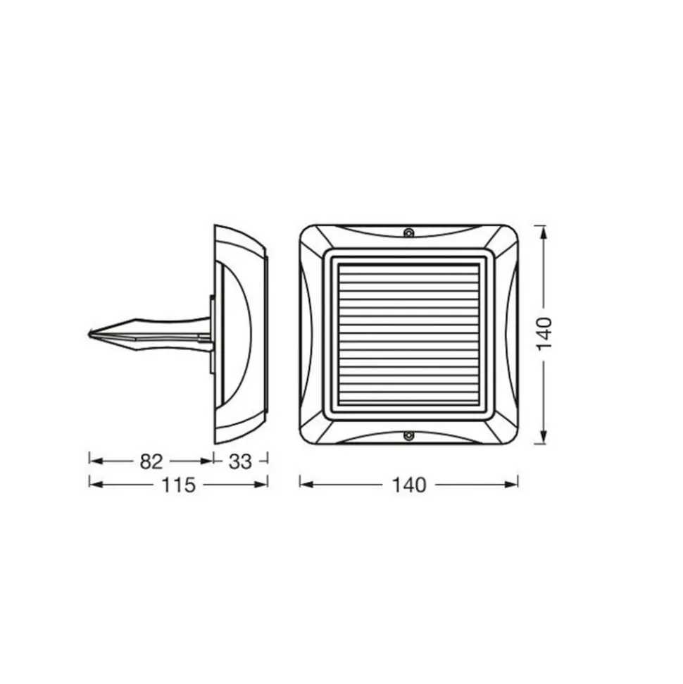 LEDVANCE Solar grondspies lamp Endura Style Utili, hoekig