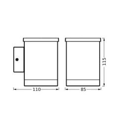 LEDVANCE Solar LED-buitenwandlamp Endura Style Quadro