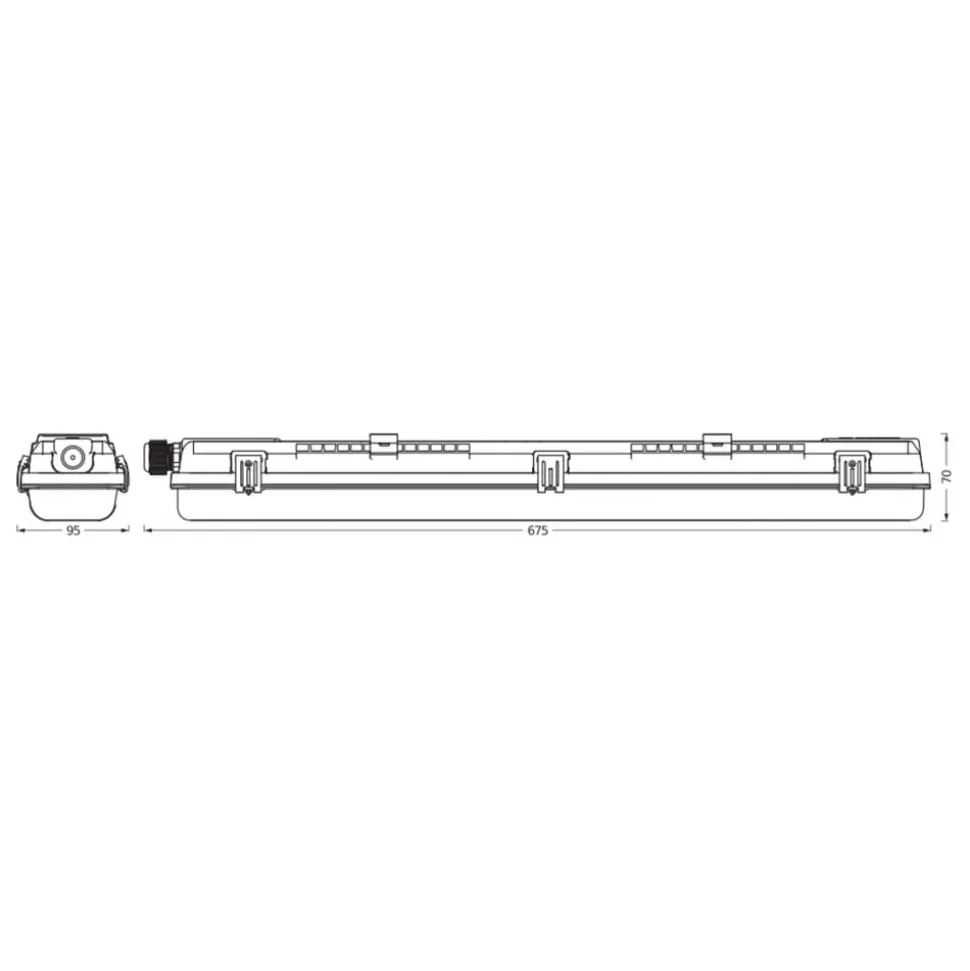 LEDVANCE Submarine PCR 60 G13 T8 840 2x7W vochtbestendige lamp