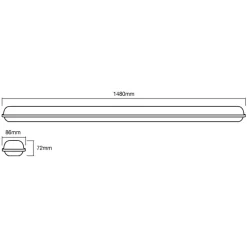 LEDVANCE Submarine vochtbestendige lamp 148cm 48W