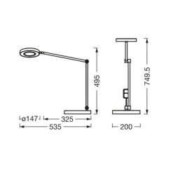 LEDVANCE SUN@Home Panan Desk Disc, tafel, zwart