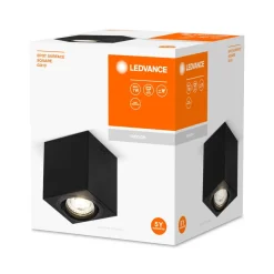 LEDVANCE Surface Square plafondspot GU10 zwart