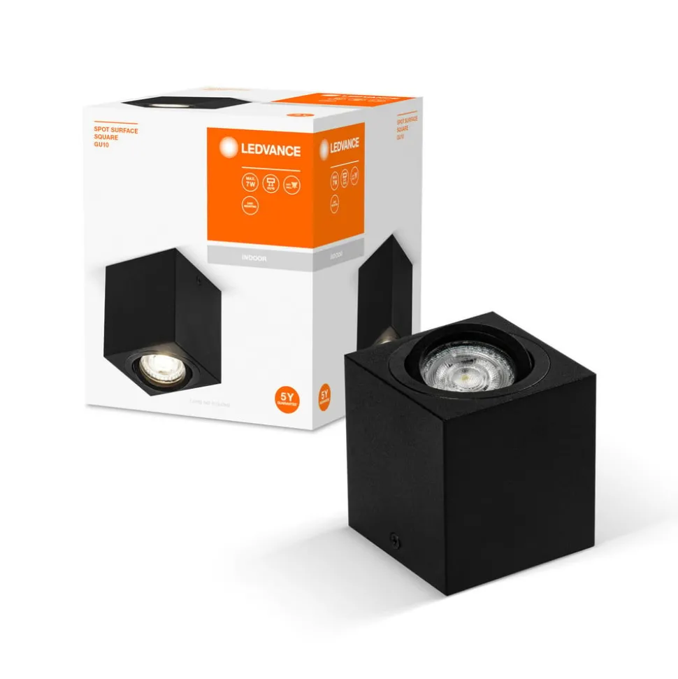 LEDVANCE Surface Square plafondspot GU10 zwart